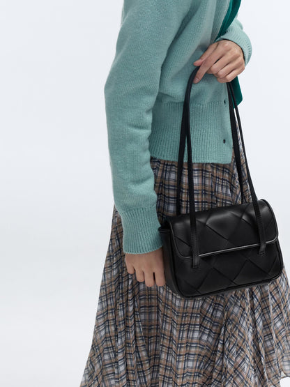 CHARLES & KEITH Trending / Maribel Woven Shoulder Bag - Black