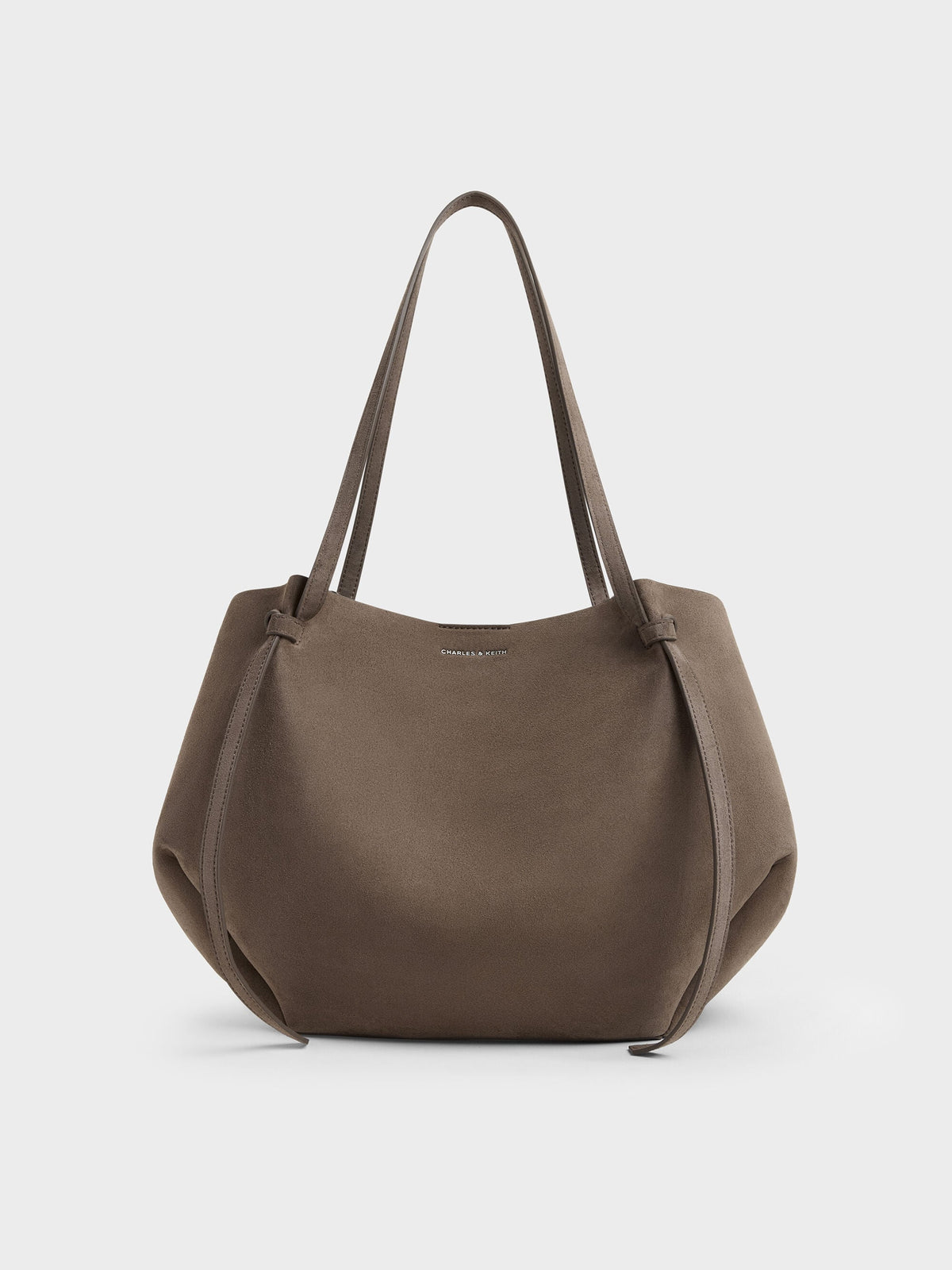CHARLES & KEITH Trending / XL Calla Tote Bag - Stone Grey