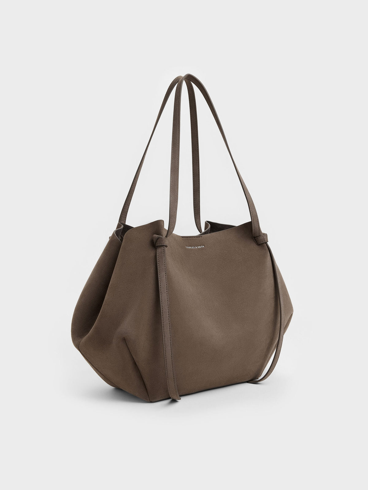 CHARLES & KEITH Trending / XL Calla Tote Bag - Stone Grey