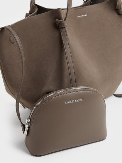 CHARLES & KEITH Trending / XL Calla Tote Bag - Stone Grey