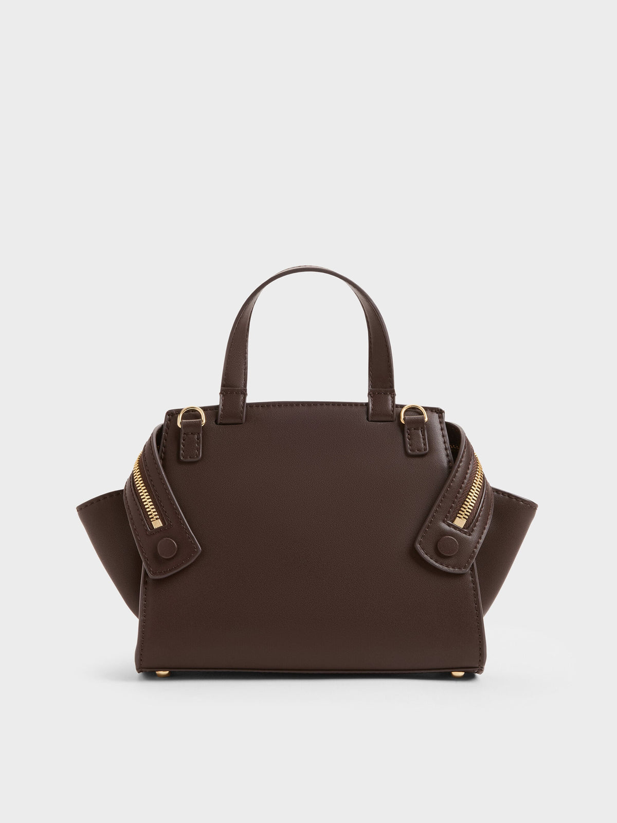 CHARLES & KEITH Hot Sale / Pansy Two-Tone Trapeze Top Handle Bag - Sahara Sand