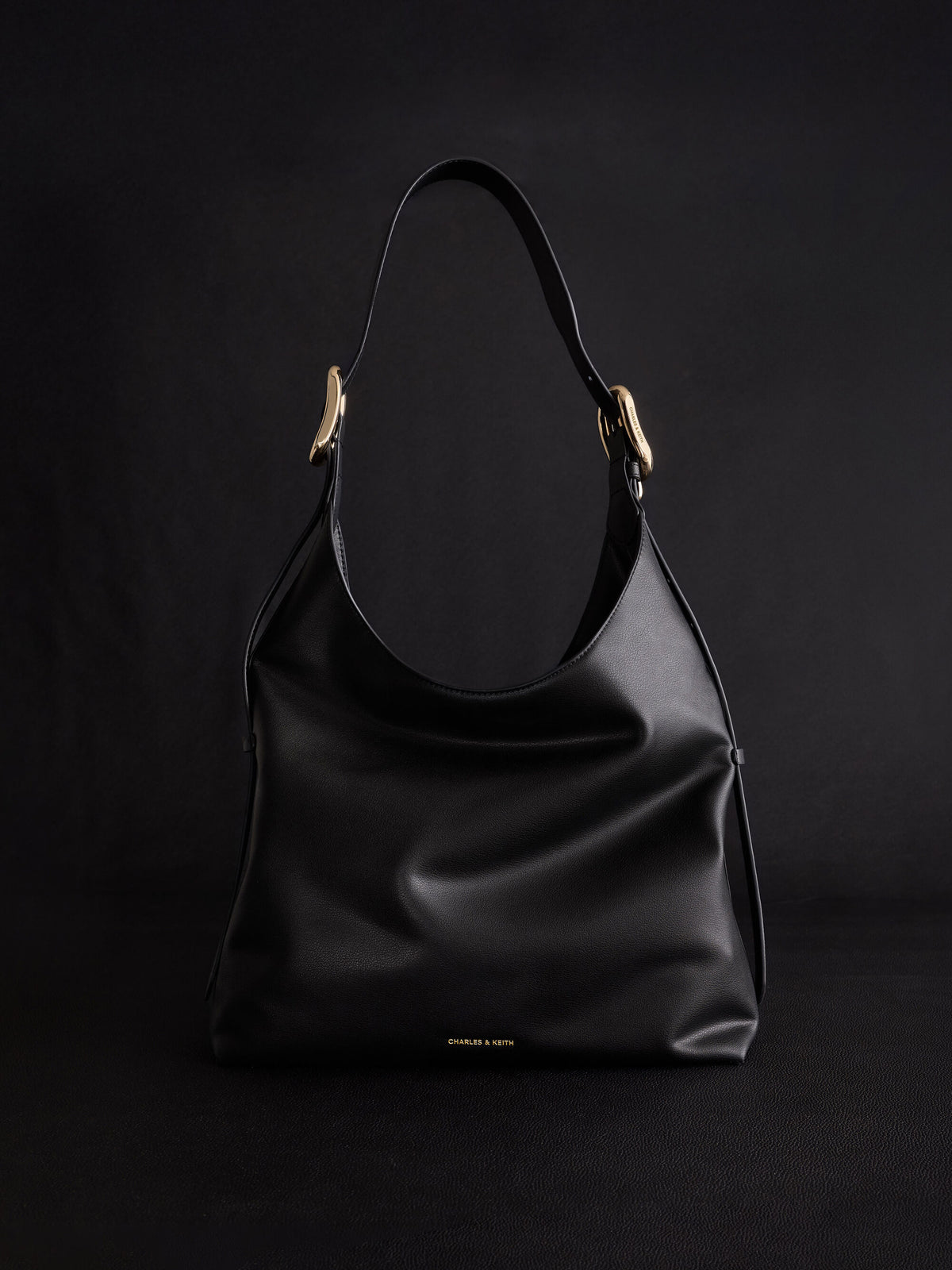CHARLES & KEITH Premium / Aislin Hobo Bag - Black