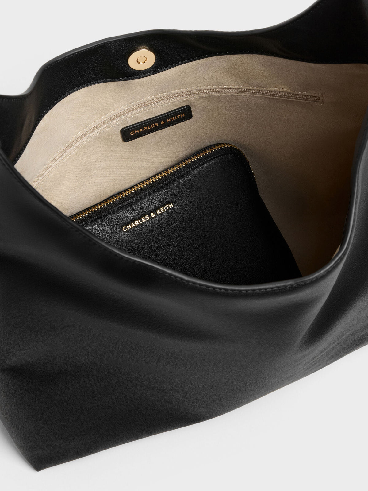 CHARLES & KEITH Premium / Aislin Hobo Bag - Black