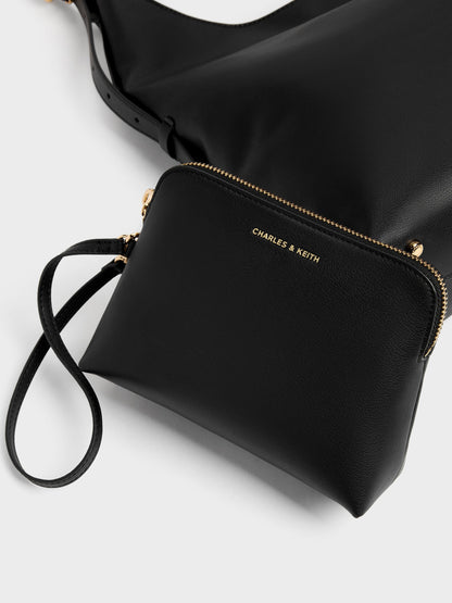 CHARLES & KEITH Premium / Aislin Hobo Bag - Black