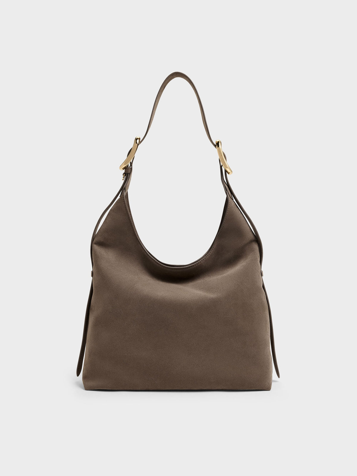 CHARLES & KEITH Signature / Aislin Hobo Bag - Stone Grey
