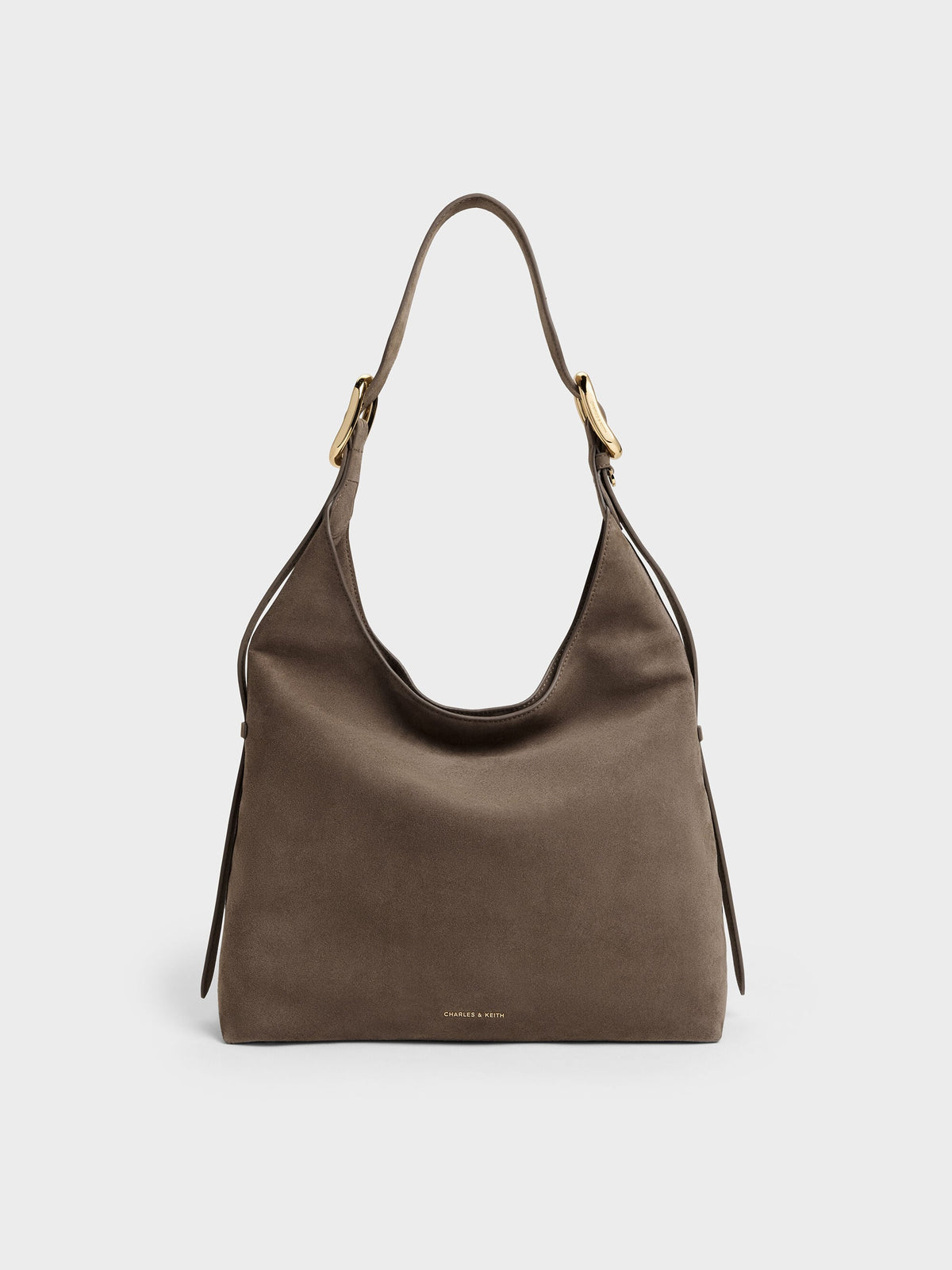 CHARLES & KEITH Signature / Aislin Hobo Bag - Stone Grey