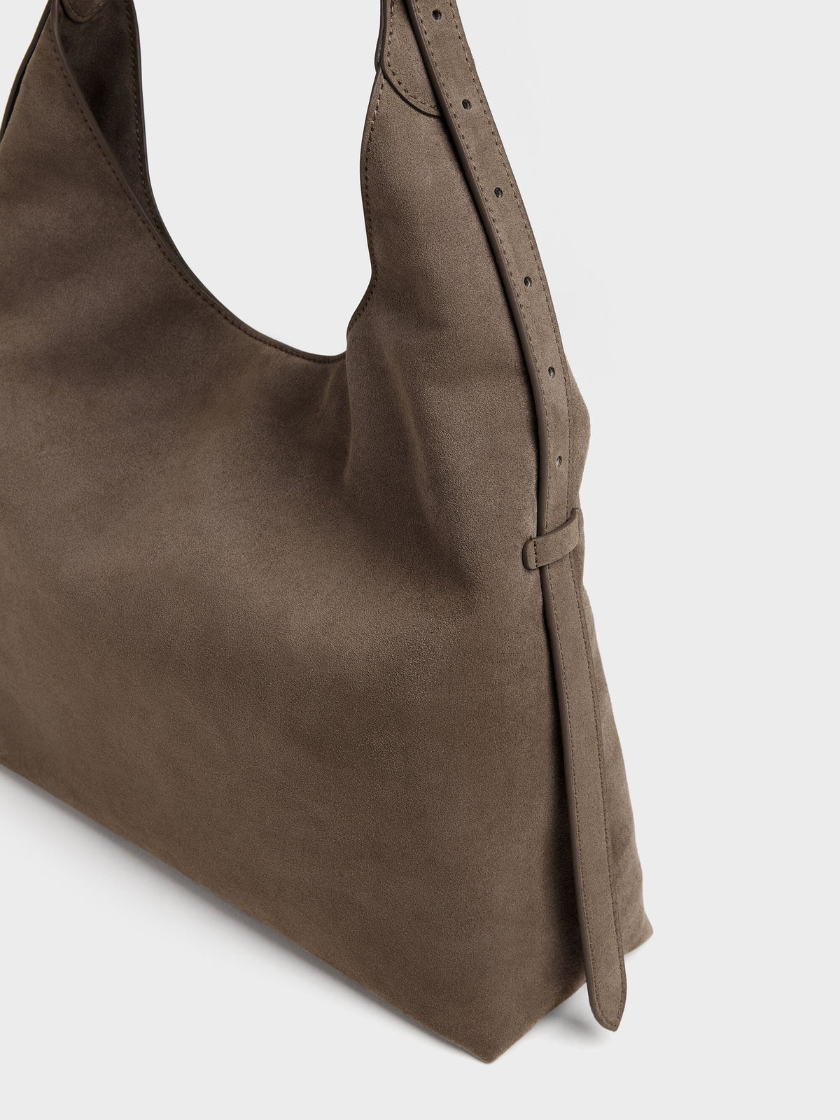 CHARLES & KEITH Signature / Aislin Hobo Bag - Stone Grey