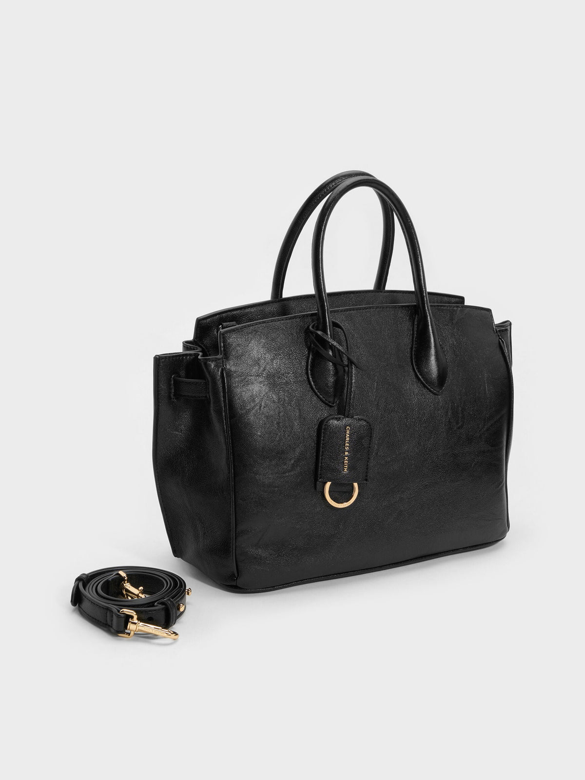 CHARLES & KEITH Trending / Large Ginevra Tote Bag - Black