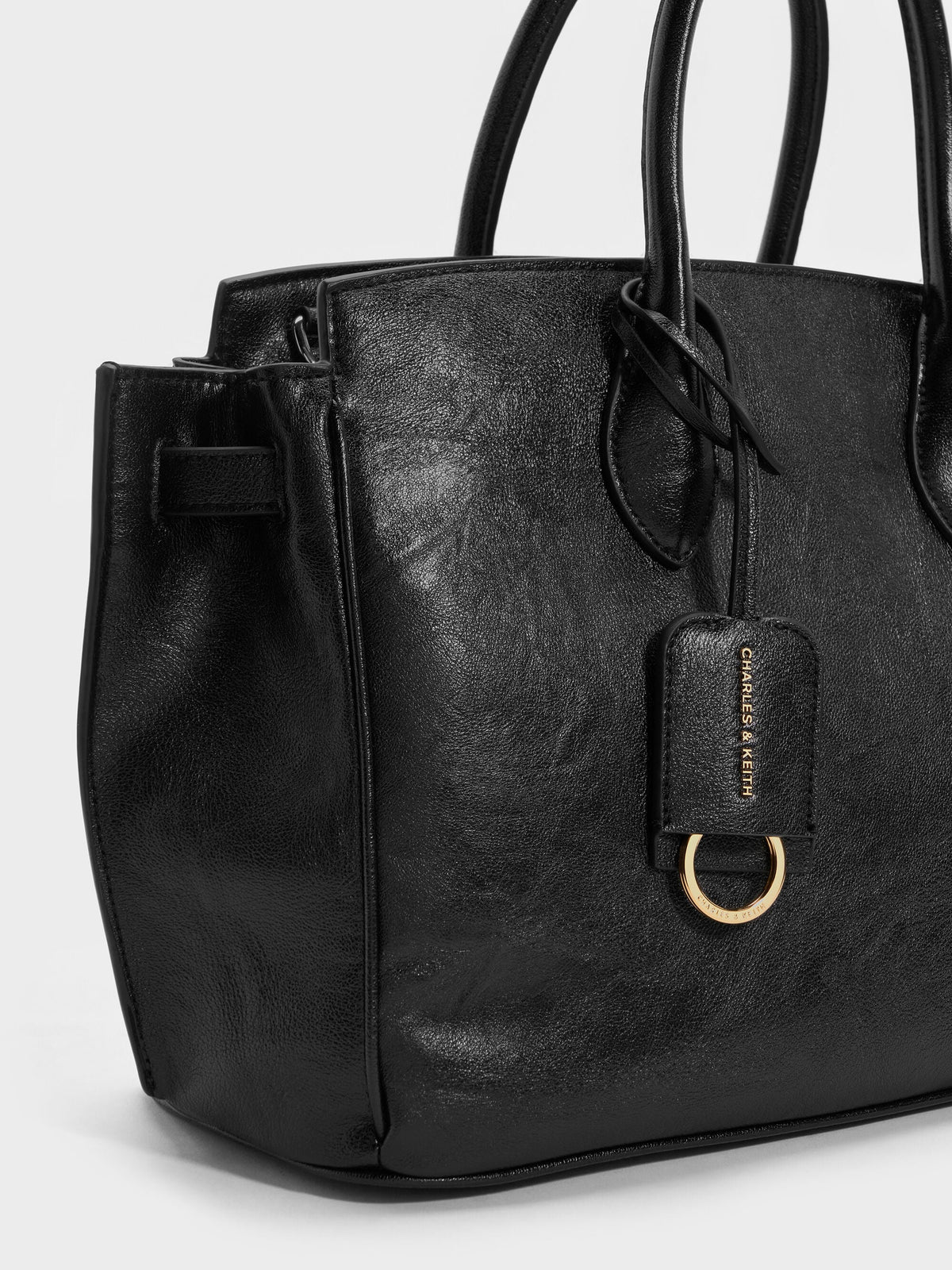 CHARLES & KEITH Trending / Large Ginevra Tote Bag - Black