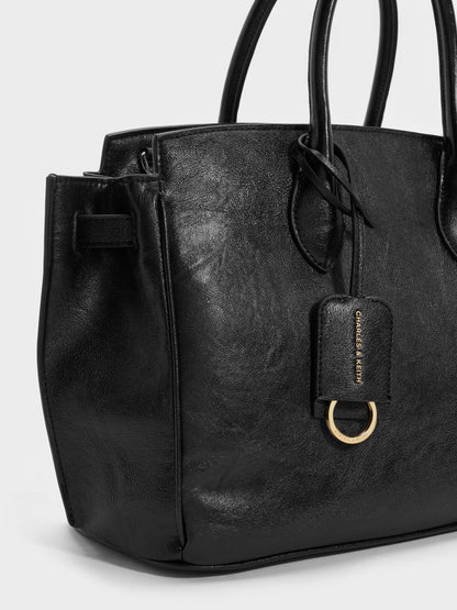 CHARLES & KEITH Trending / Large Ginevra Tote Bag - Black