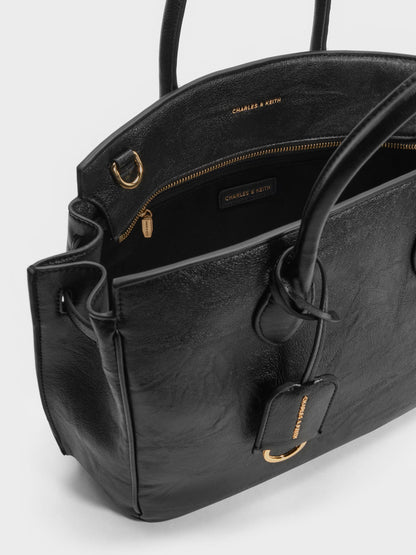 CHARLES & KEITH Trending / Large Ginevra Tote Bag - Black
