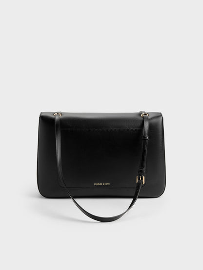 CHARLES & KEITH Special Offer / Connie Quilted Shoulder Bag - Black
