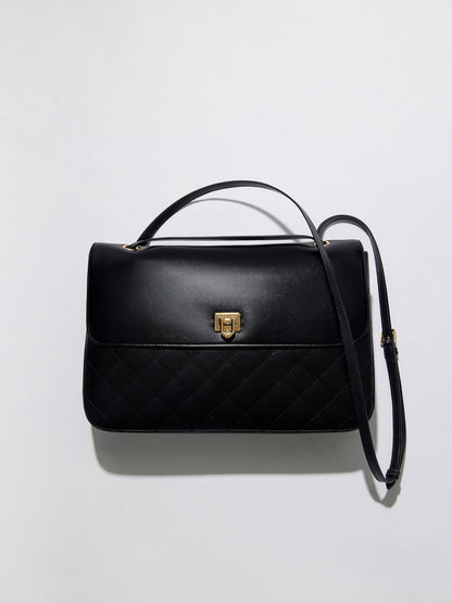 CHARLES & KEITH Special Offer / Connie Quilted Shoulder Bag - Black