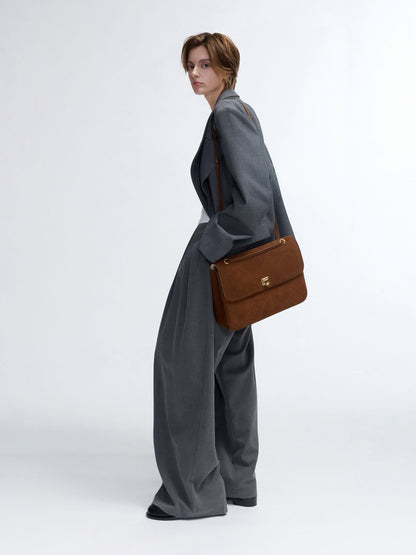 CHARLES & KEITH Popular / Connie Quilted Shoulder Bag - Pecan Brown