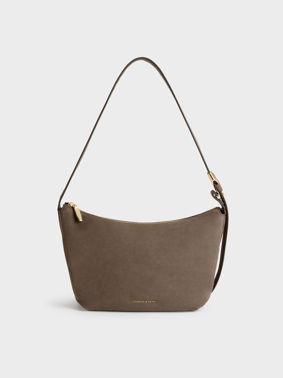 CHARLES & KEITH Value / Zephyr Hobo Bag - Stone Grey