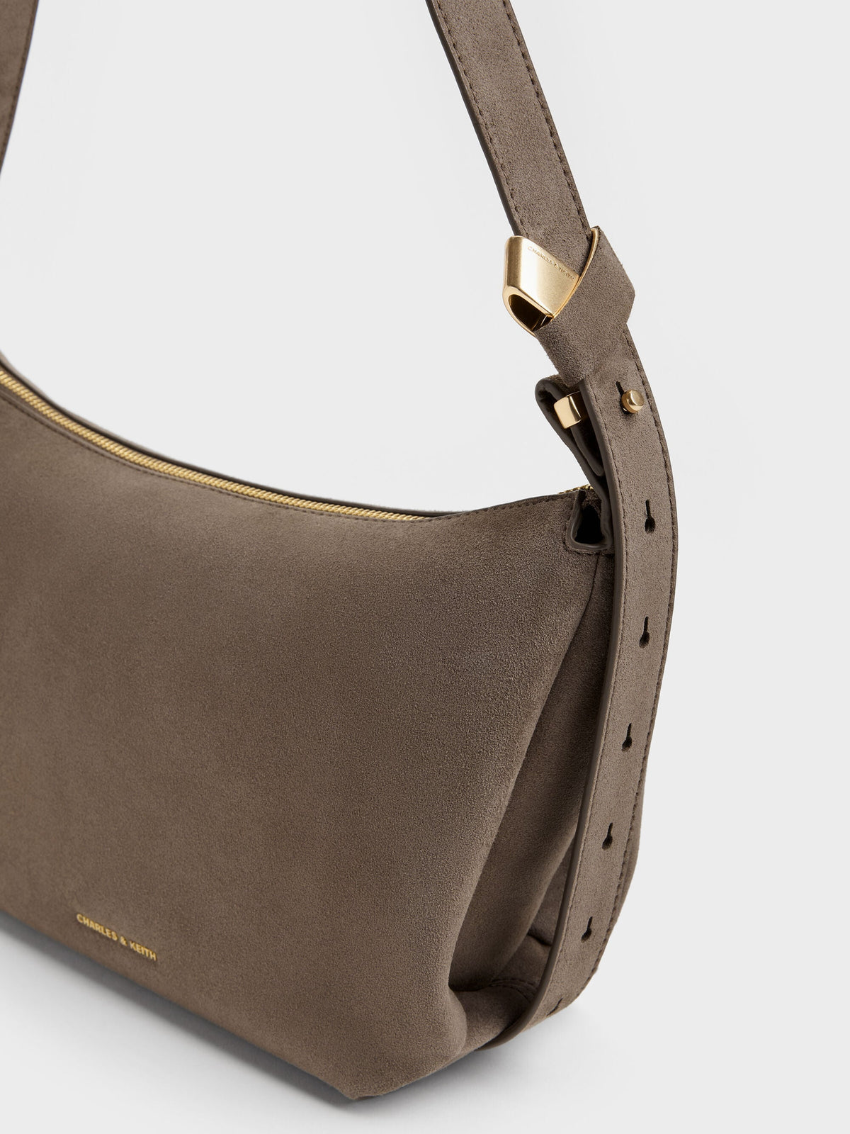 CHARLES & KEITH Value / Zephyr Hobo Bag - Stone Grey