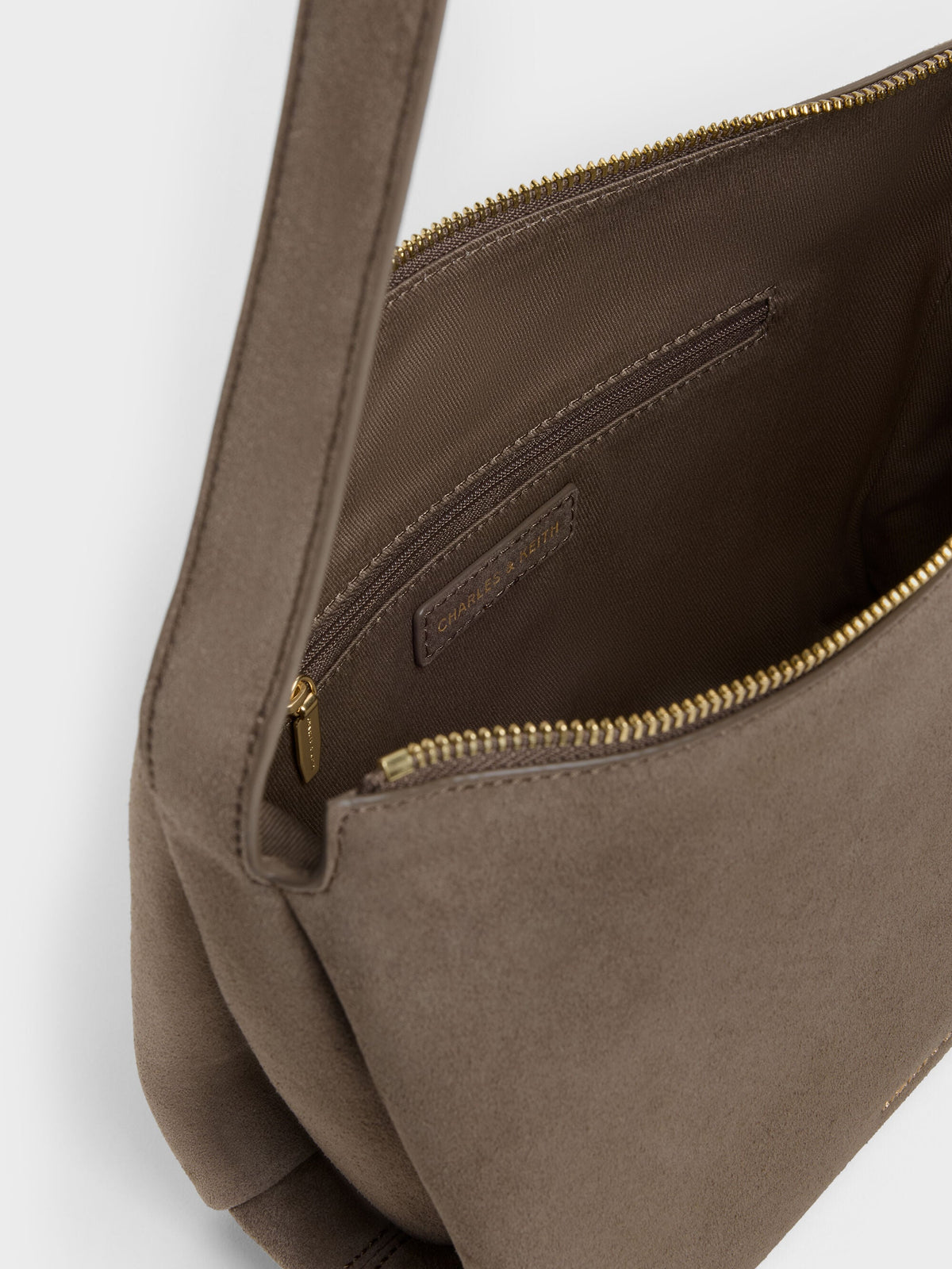 CHARLES & KEITH Value / Zephyr Hobo Bag - Stone Grey