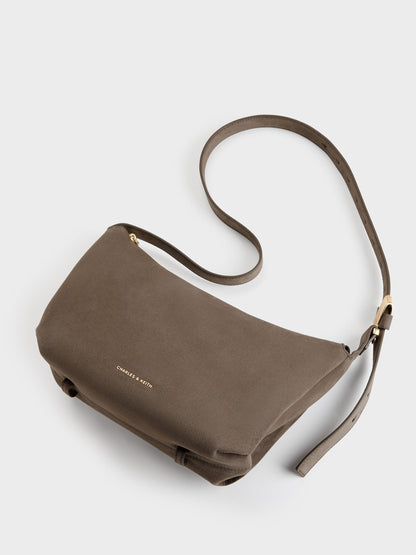 CHARLES & KEITH Value / Zephyr Hobo Bag - Stone Grey