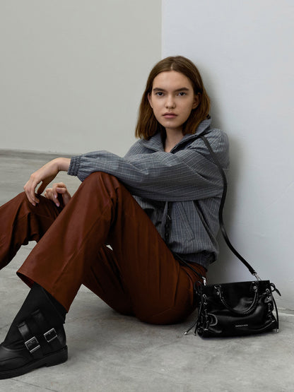 CHARLES & KEITH Special Offer / Mini Nylah Grommet Lace-Up Tote Bag - Noir