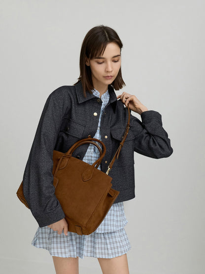 CHARLES & KEITH Smart Buy / Large Ginevra Tote Bag - Pecan Brown
