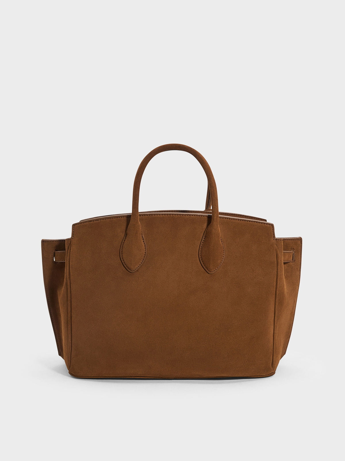 CHARLES & KEITH Smart Buy / Large Ginevra Tote Bag - Pecan Brown