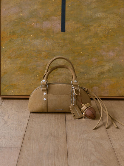 CHARLES & KEITH Great Value / Tatiana Studded Bowling Bag - Sand