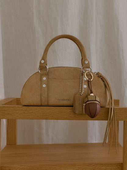 CHARLES & KEITH Great Value / Tatiana Studded Bowling Bag - Sand
