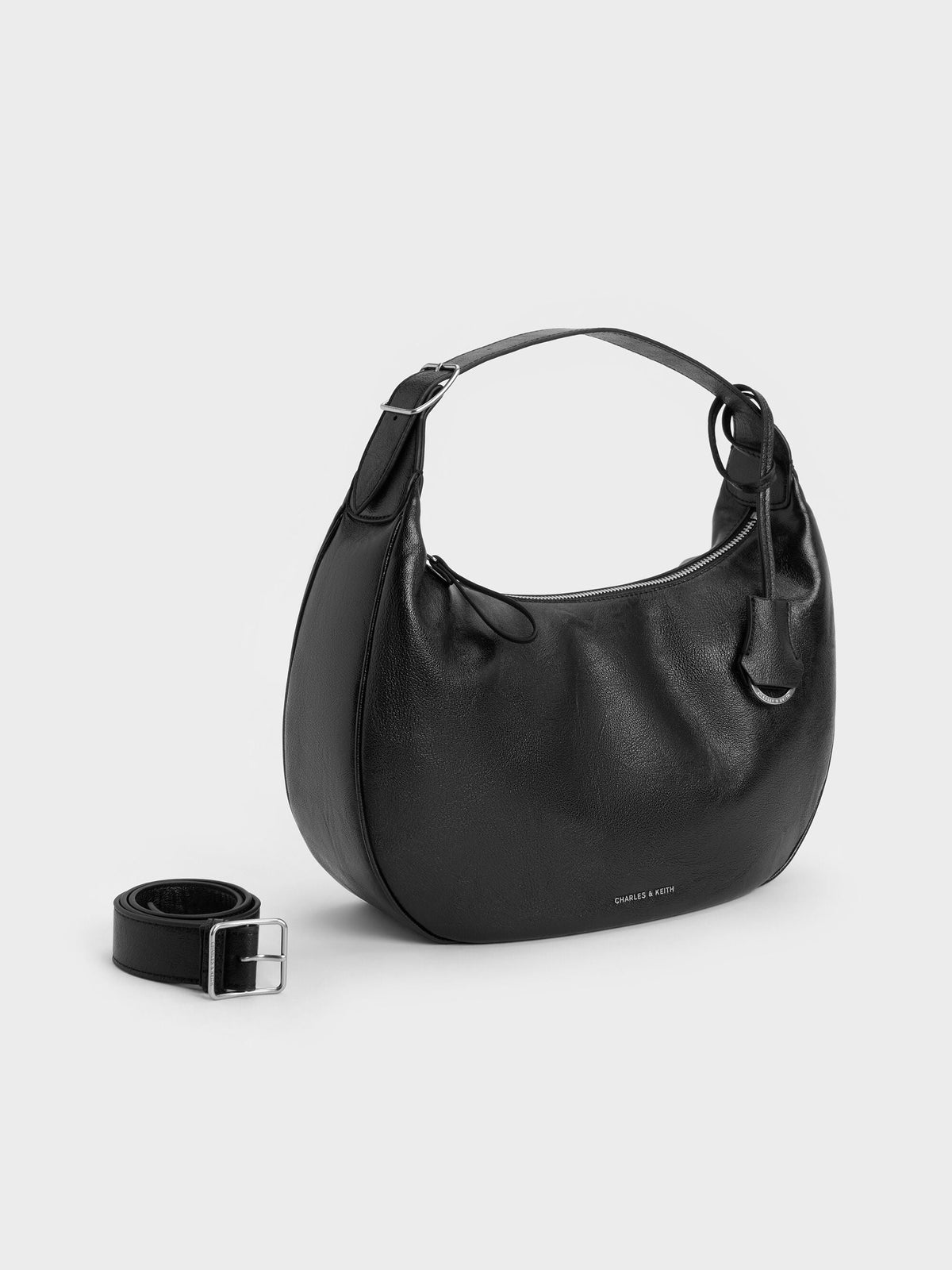 CHARLES & KEITH Value / Large Vega Hobo Bag - Noir