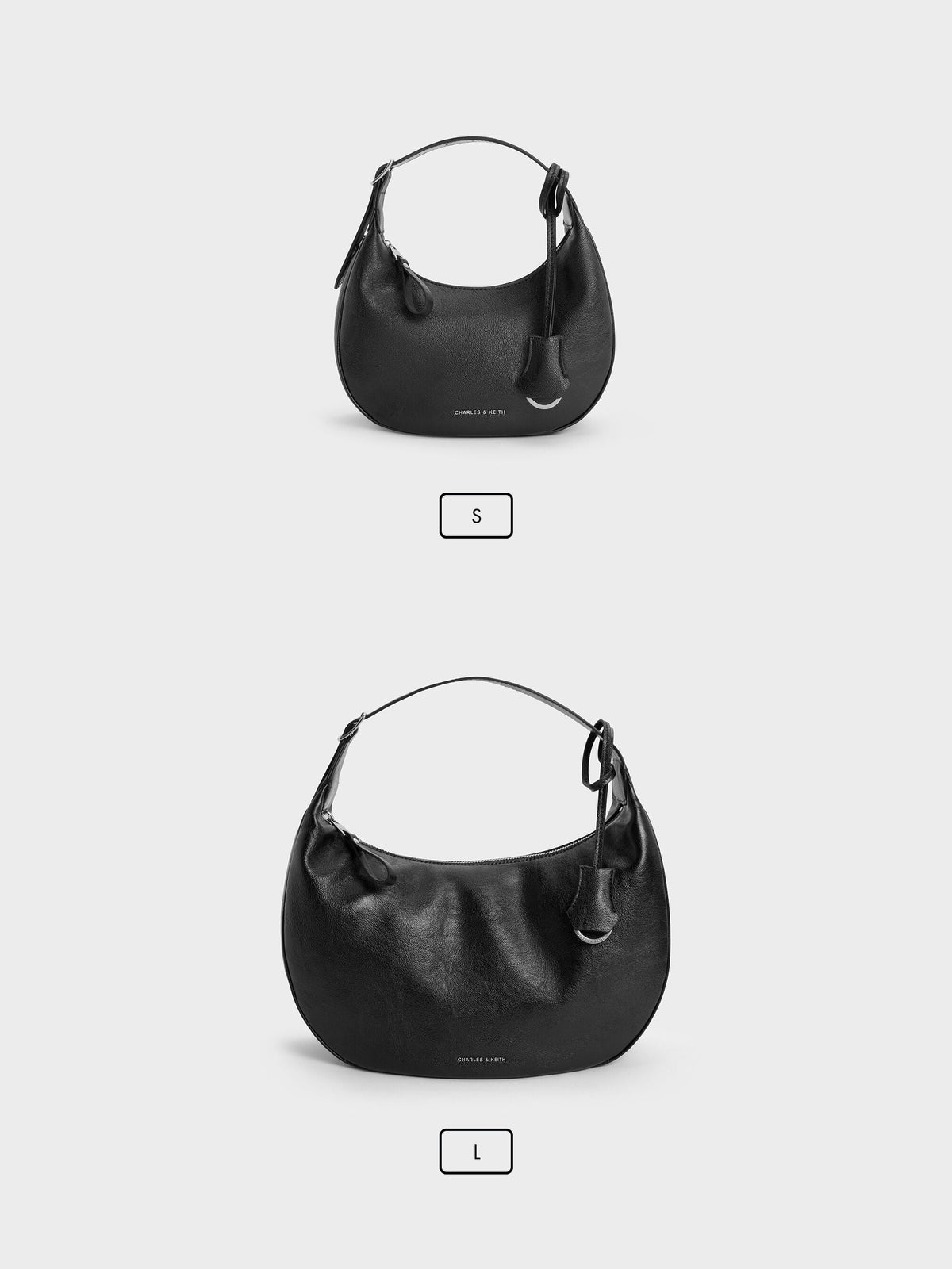 CHARLES & KEITH Value / Large Vega Hobo Bag - Noir