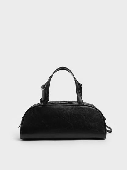 CHARLES & KEITH Signature / Vega Elongated Bowling Bag - Noir