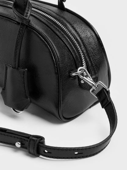 CHARLES & KEITH Signature / Vega Elongated Bowling Bag - Noir