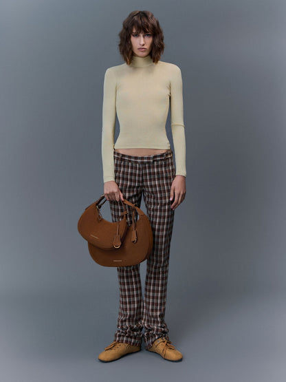 CHARLES & KEITH Best Seller / Vega Faux Suede Hobo Bag - Pecan Brown