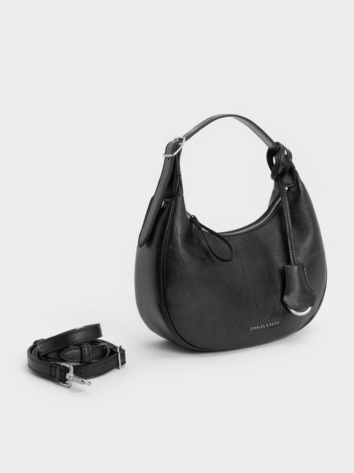 CHARLES & KEITH Top Pick / Vega Hobo Bag - Noir