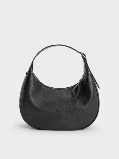 CHARLES & KEITH Top Pick / Vega Hobo Bag - Noir