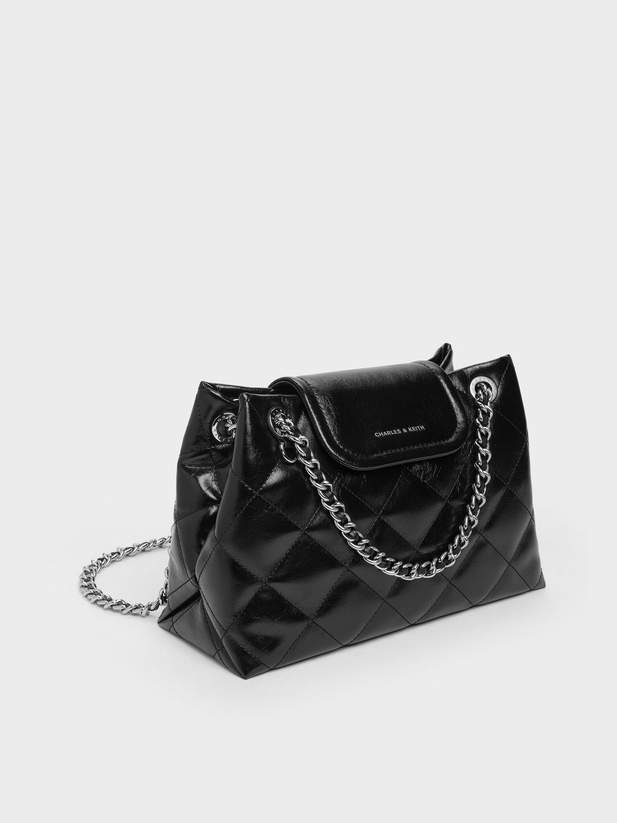 CHARLES & KEITH Everyday / Apfra Quilted Shoulder Bag - Noir