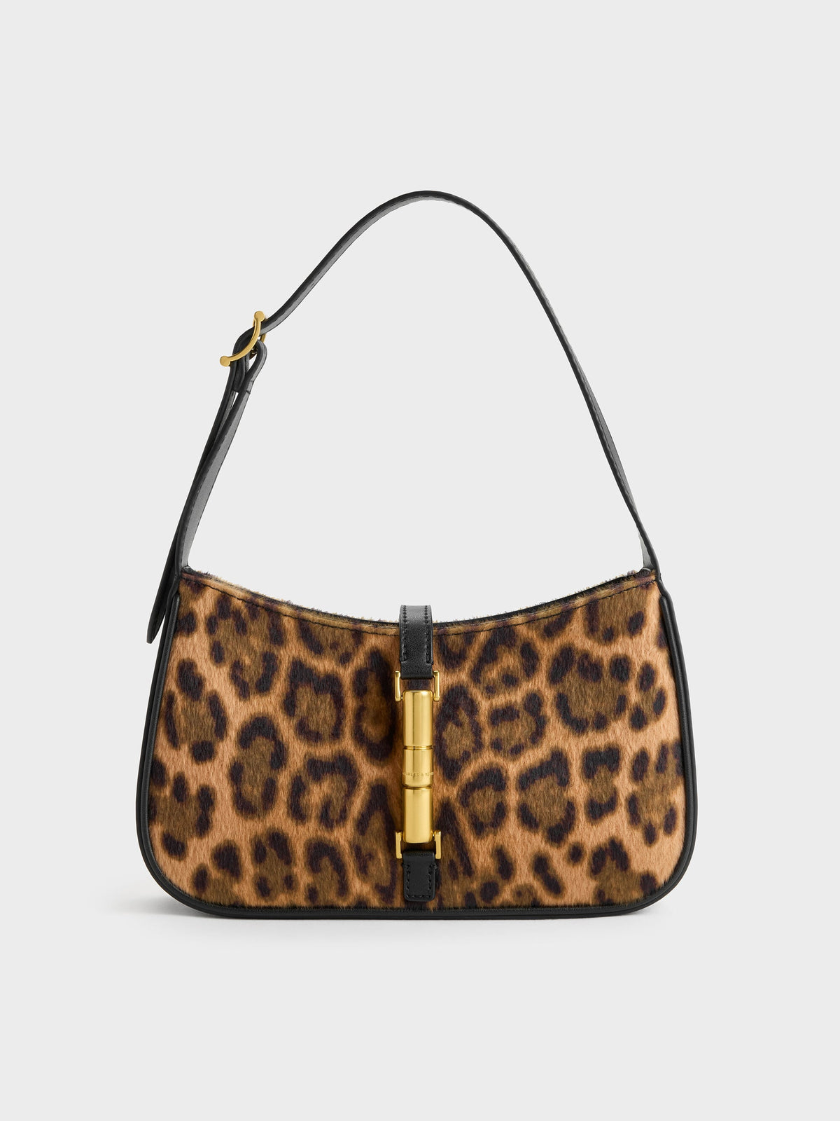 CHARLES & KEITH Signature / Cesia Leopard-Print Metallic-Accent Shoulder Bag - Multi