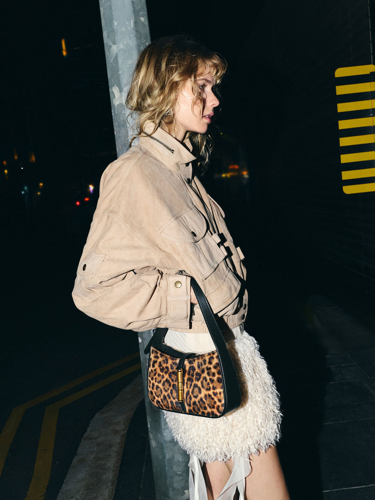CHARLES & KEITH Signature / Cesia Leopard-Print Metallic-Accent Shoulder Bag - Multi