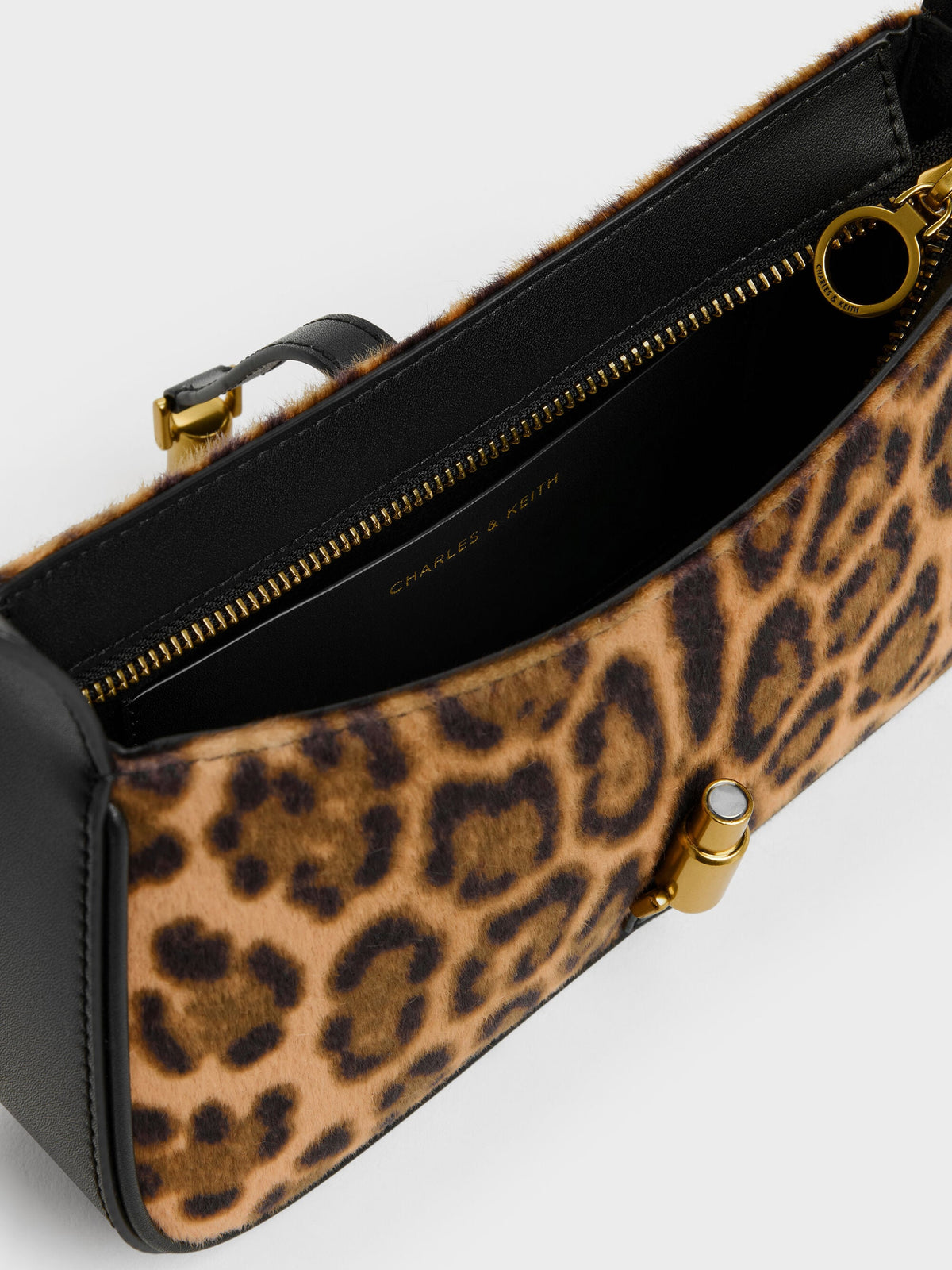 CHARLES & KEITH Signature / Cesia Leopard-Print Metallic-Accent Shoulder Bag - Multi