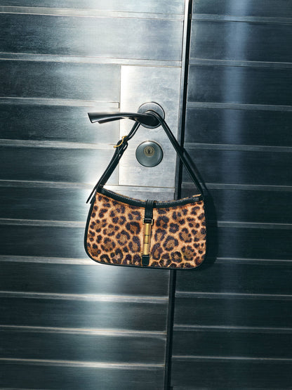CHARLES & KEITH Signature / Cesia Leopard-Print Metallic-Accent Shoulder Bag - Multi