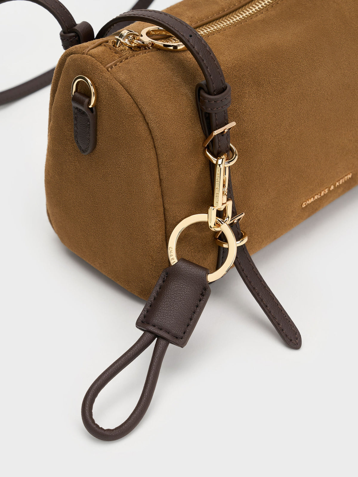 CHARLES & KEITH Smart Buy / Mini Levy Two-Tone Shoulder Bag - Sahara Sand