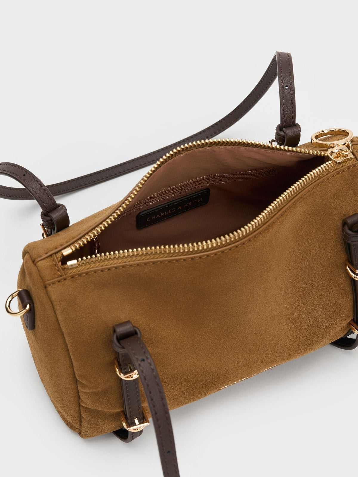 CHARLES & KEITH Smart Buy / Mini Levy Two-Tone Shoulder Bag - Sahara Sand