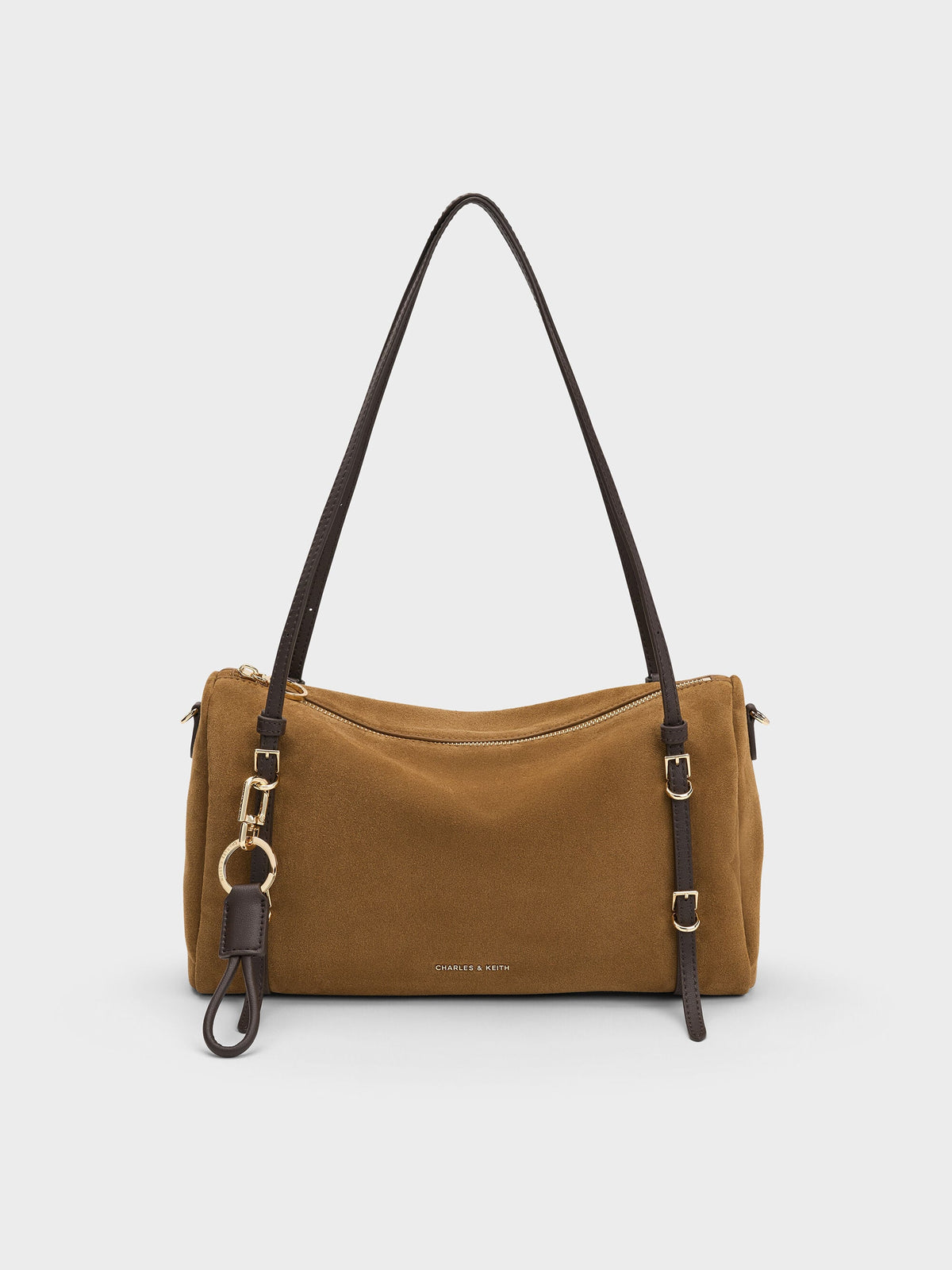 CHARLES & KEITH Exclusive / Levy Two-Tone Shoulder Bag - Sahara Sand
