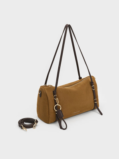 CHARLES & KEITH Exclusive / Levy Two-Tone Shoulder Bag - Sahara Sand