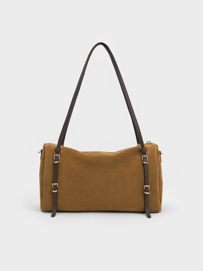 CHARLES & KEITH Exclusive / Levy Two-Tone Shoulder Bag - Sahara Sand