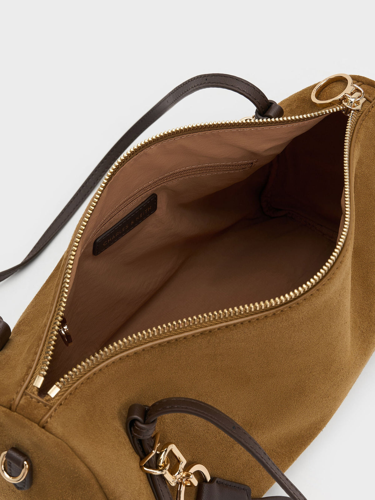 CHARLES & KEITH Exclusive / Levy Two-Tone Shoulder Bag - Sahara Sand