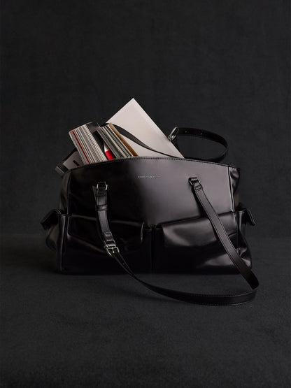 CHARLES & KEITH Signature / Rachel Multi-Pocket Tote Bag - Noir