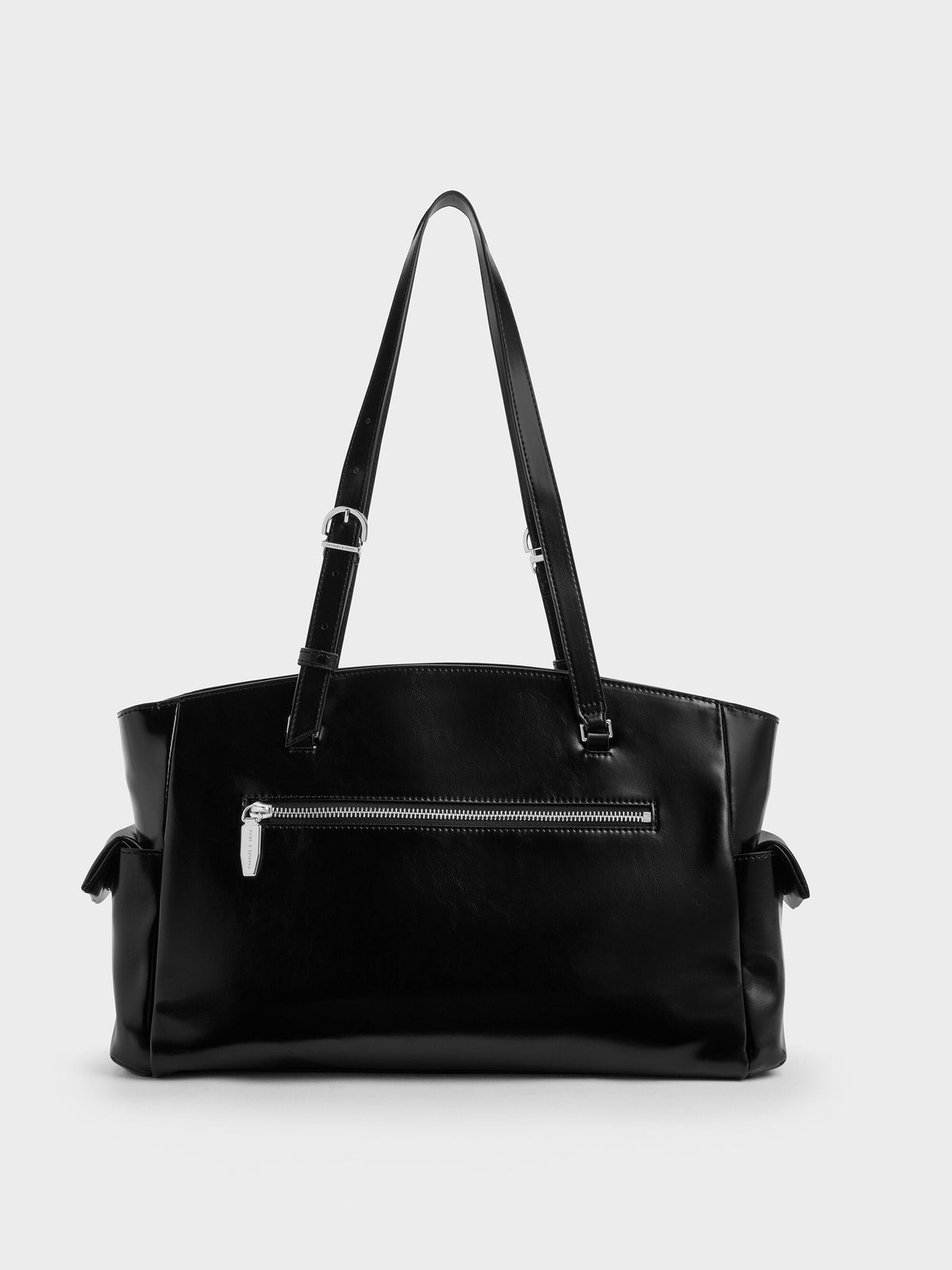 CHARLES & KEITH Signature / Rachel Multi-Pocket Tote Bag - Noir
