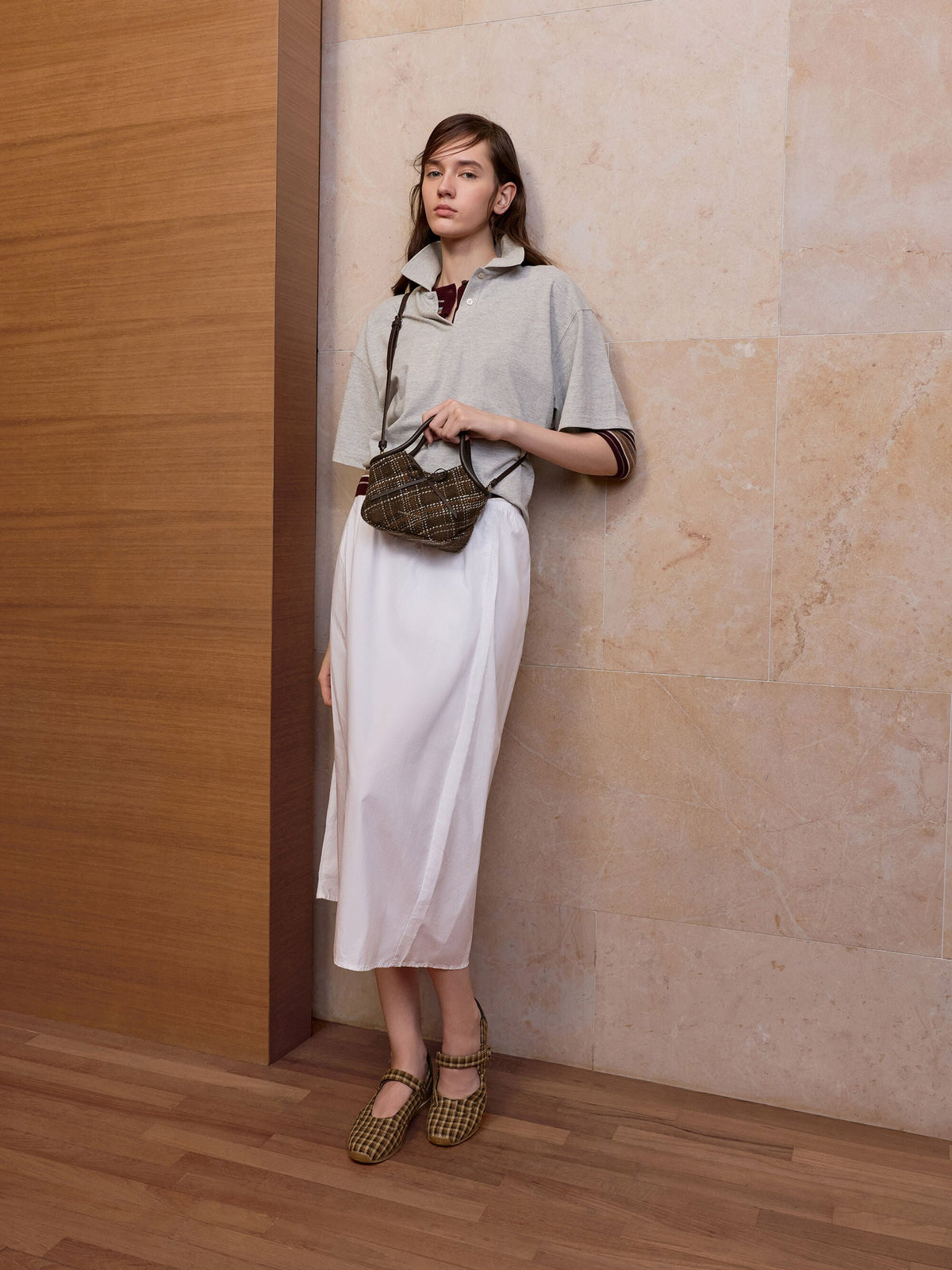 CHARLES & KEITH Featured / Hazel Checkered Bow Tubular Top Handle Bag - Multi
