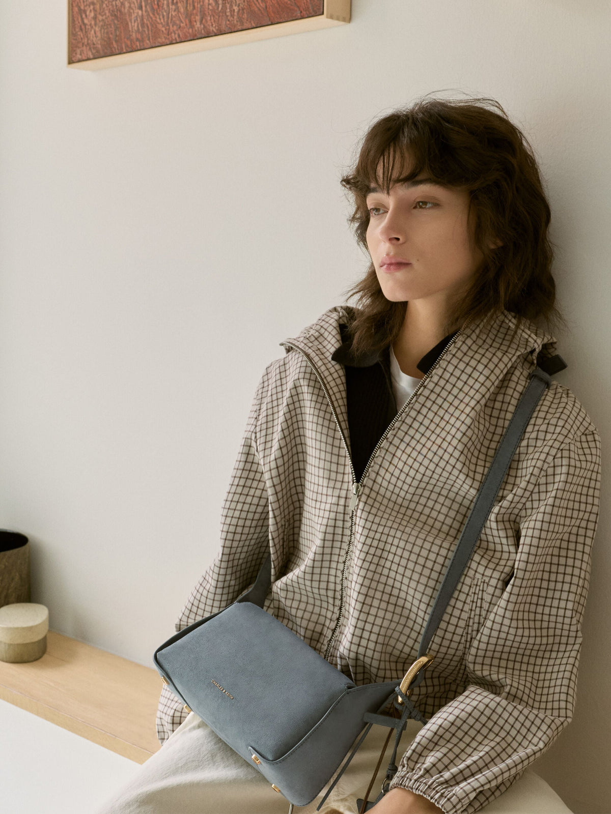 CHARLES & KEITH Deals / Aislin Shoulder Bag - Smoky Blue