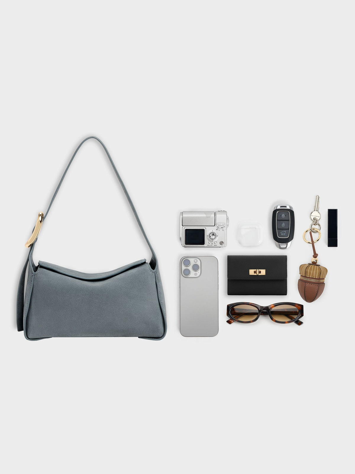 CHARLES & KEITH Deals / Aislin Shoulder Bag - Smoky Blue